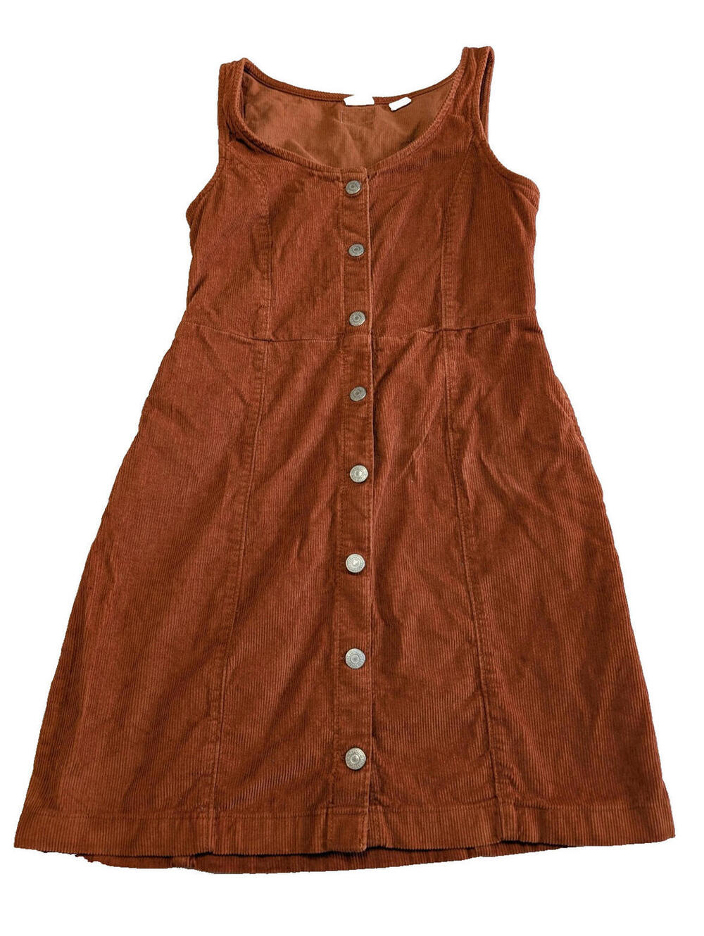 Levi's Women's Tuli Corduroy Mini Dress Rust Orange, Small